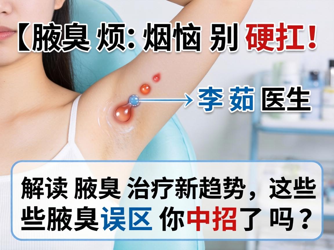 腋臭烦恼别硬扛！李茹医生解读腋臭治疗新趋势，这些腋臭误区你中招了吗？