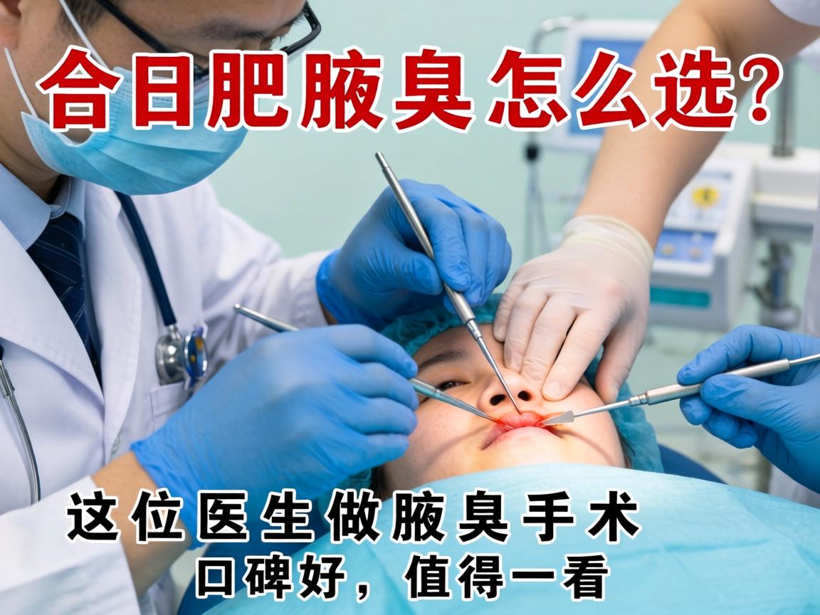 合肥腋臭手术医生怎么选？这位医生做腋臭手术口碑好，值得一看