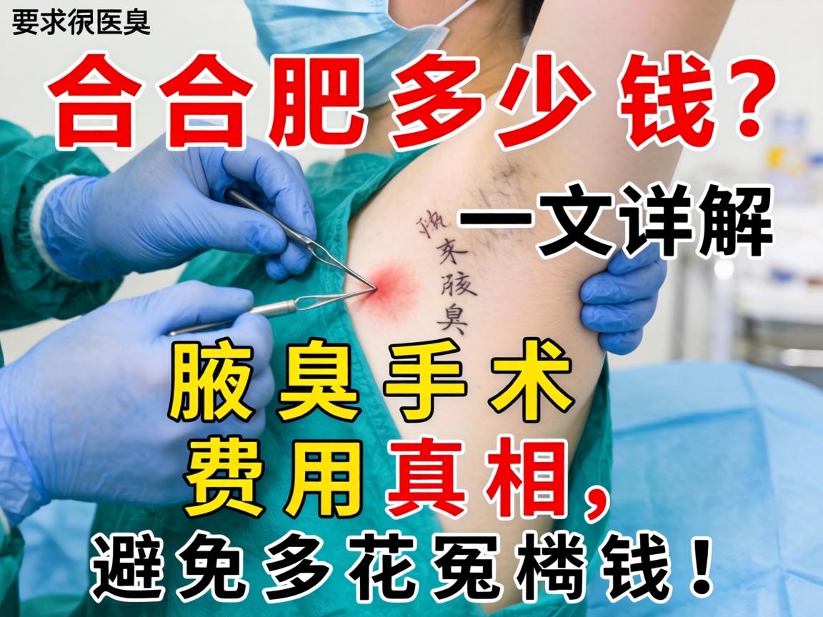 合肥腋臭手术多少钱？一文详解腋臭手术费用真相，避免多花冤枉钱！