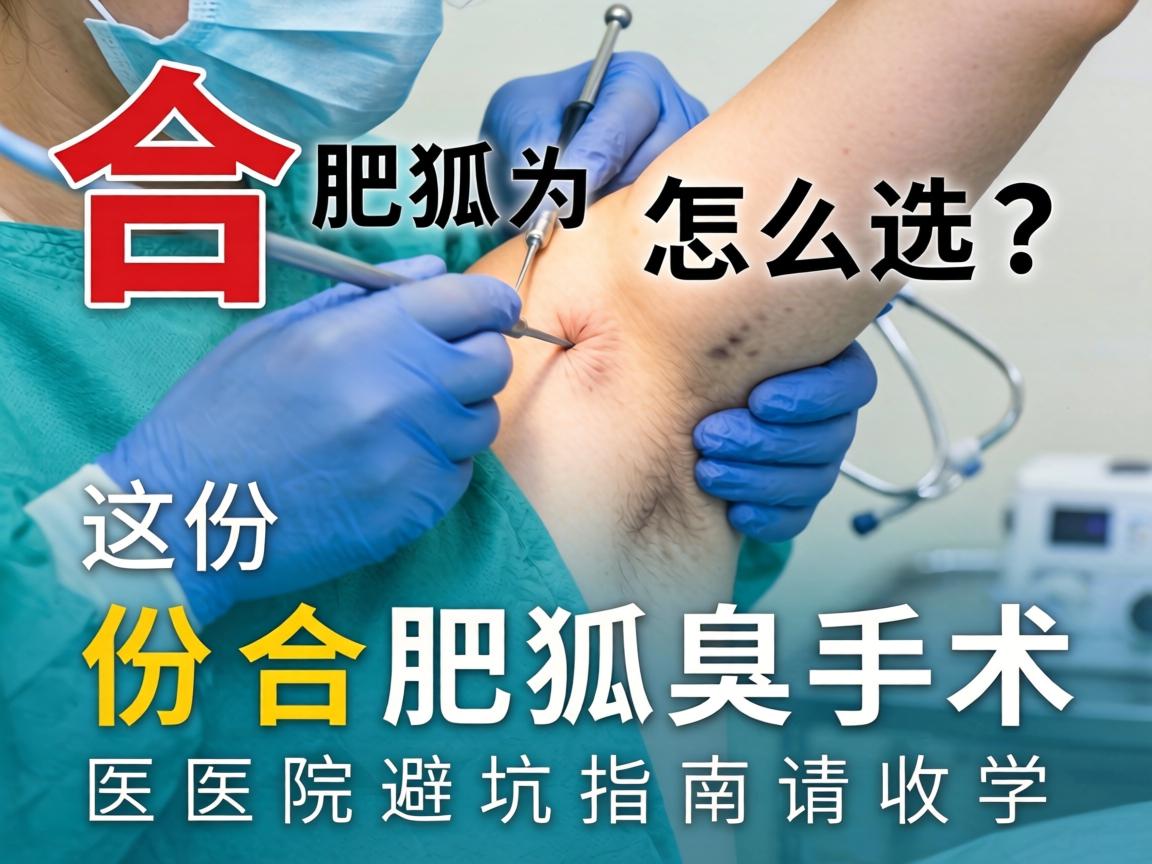 合肥狐臭手术医院怎么选？这份合肥狐臭手术医院避坑指南请收好
