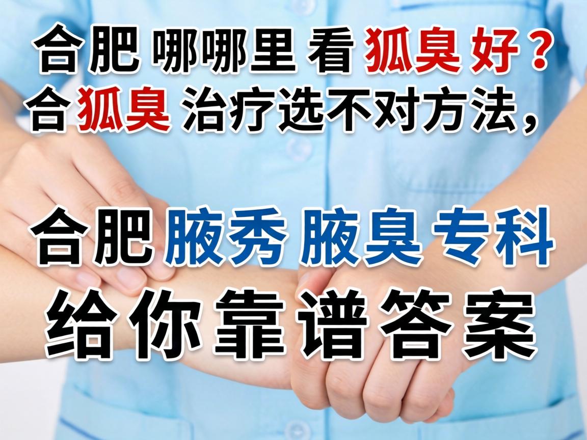 合肥哪里看狐臭好？狐臭治疗选对方法，合肥腋秀腋臭专科给你靠谱答案