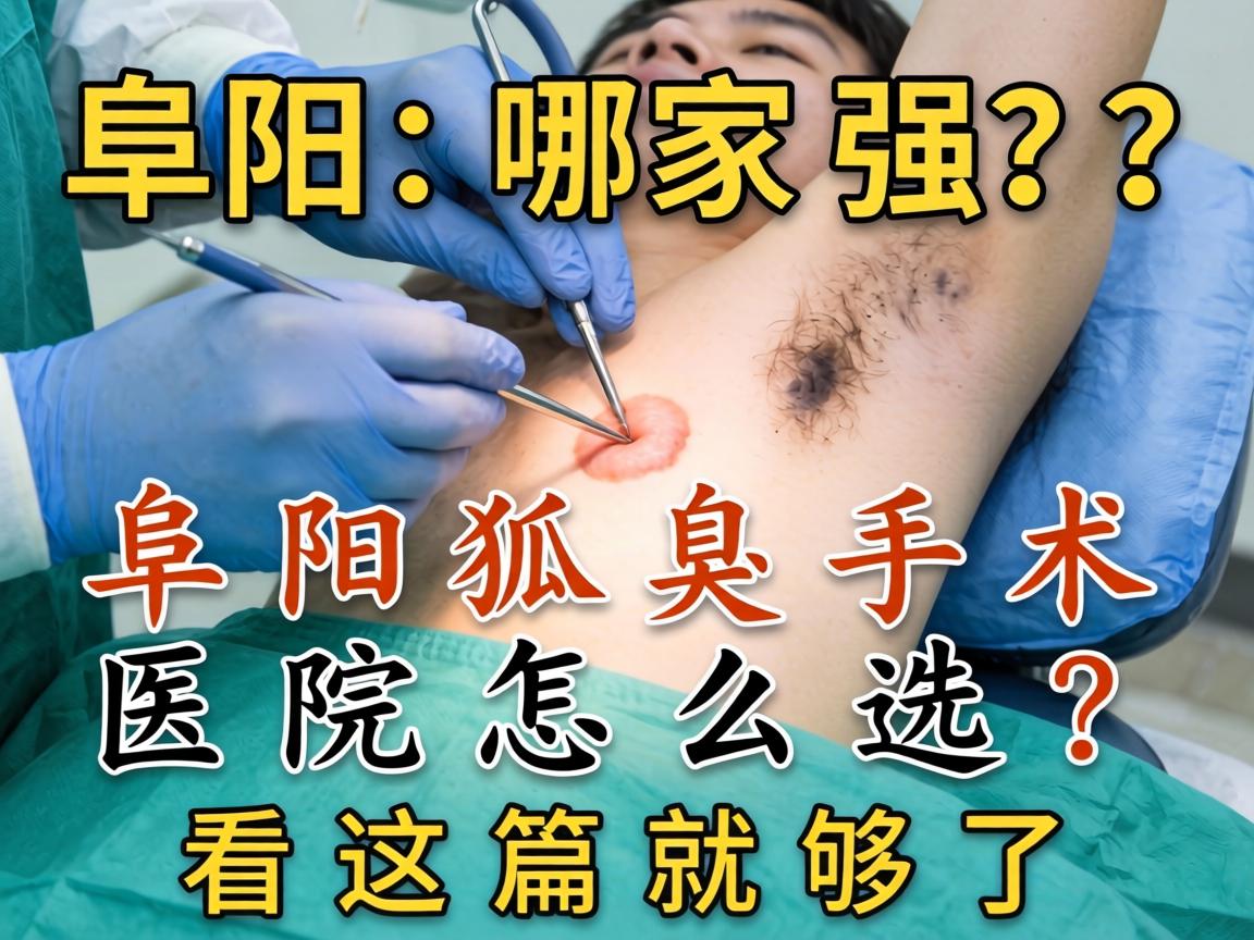 阜阳狐臭手术哪家强？阜阳狐臭手术医院怎么选？看这篇就够了
