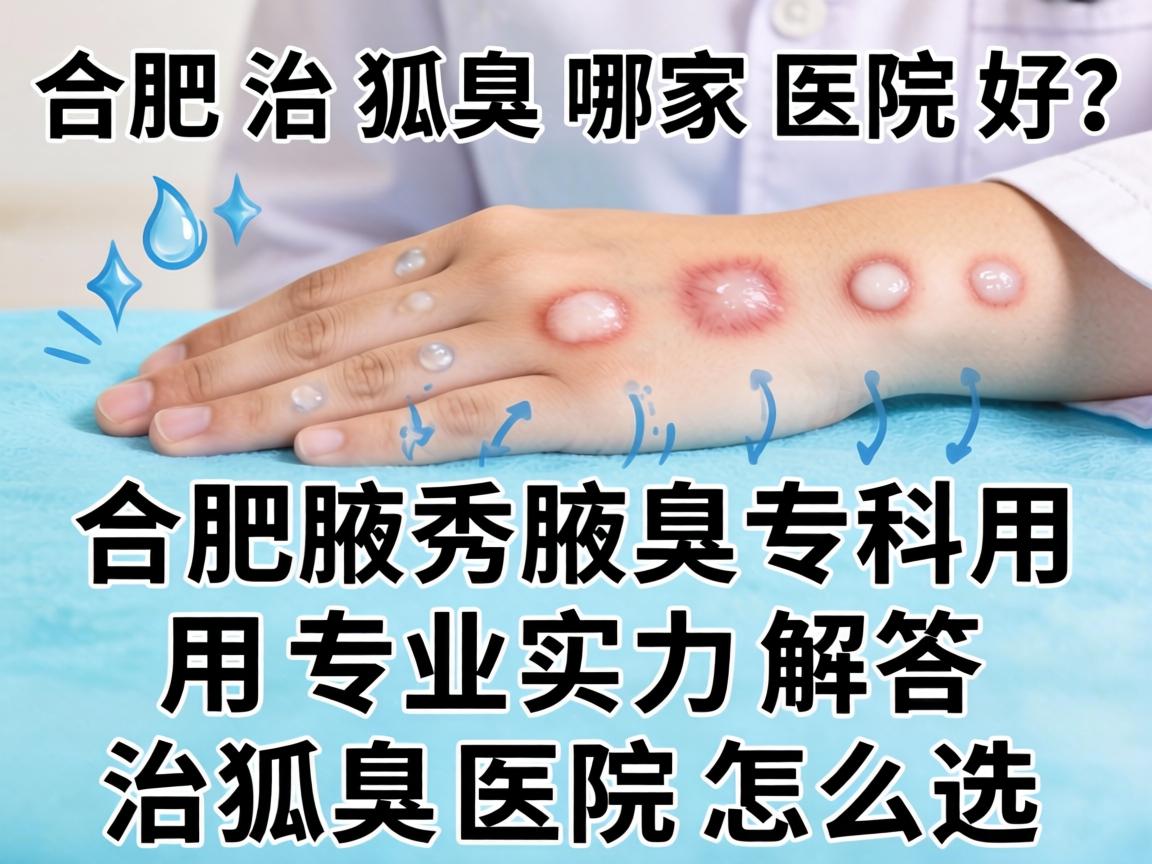 合肥治狐臭哪家医院好？合肥腋秀腋臭专科用专业实力解答治狐臭医院怎么选
