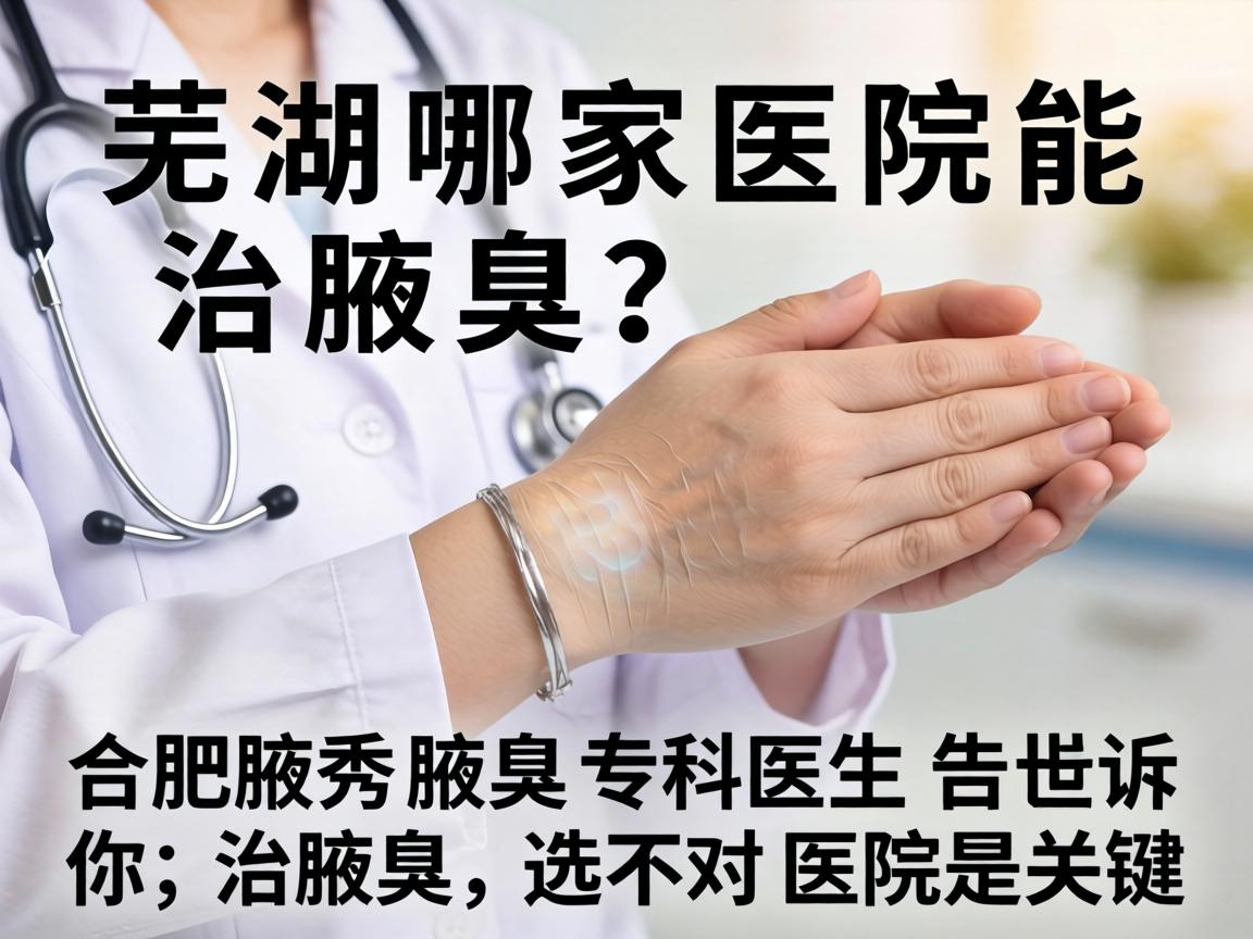 芜湖哪家医院能治腋臭？合肥腋秀腋臭专科医生告诉你，治腋臭，选对医院是关键