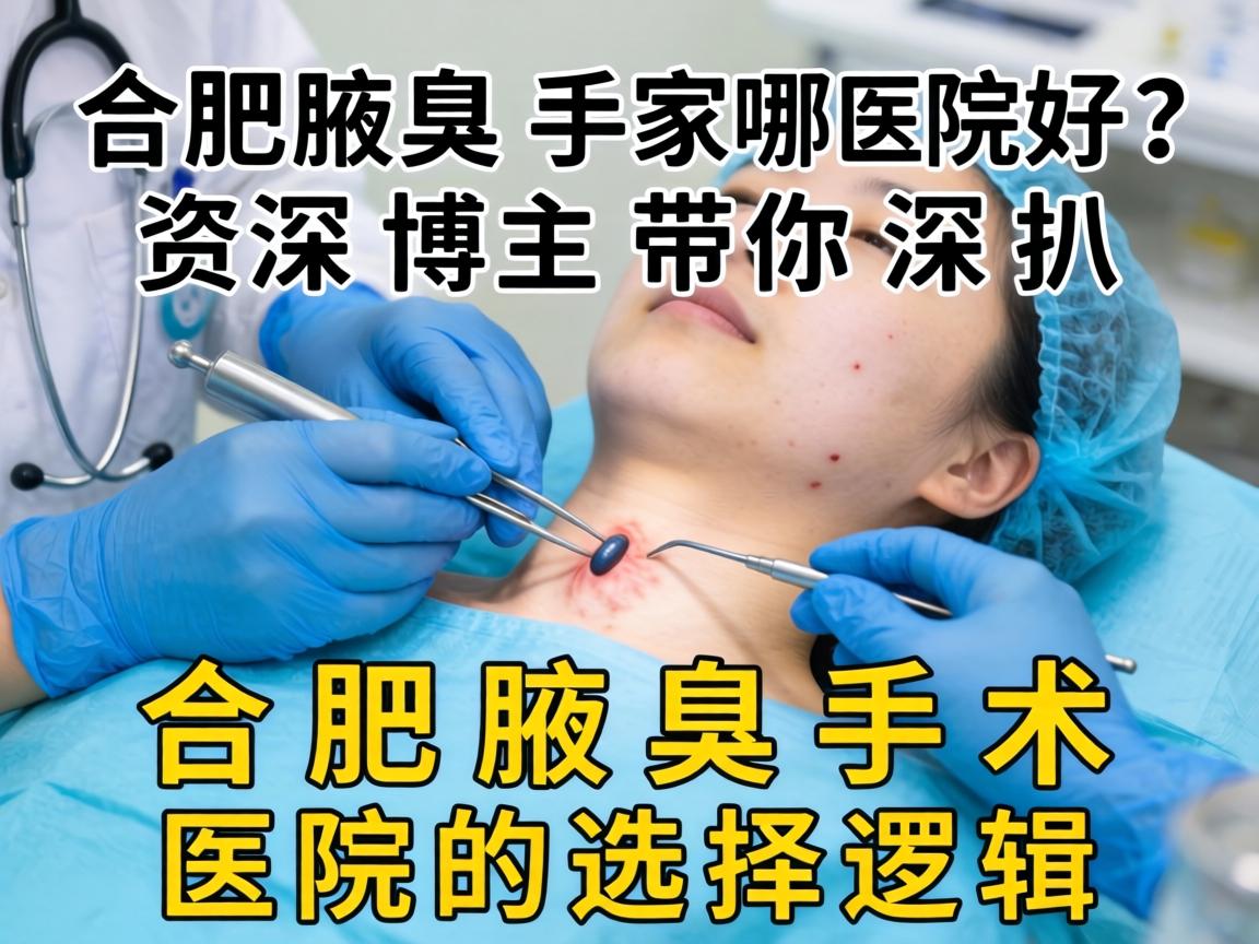 合肥腋臭手术哪家医院好？资深博主带你深扒合肥腋臭手术医院的选择逻辑