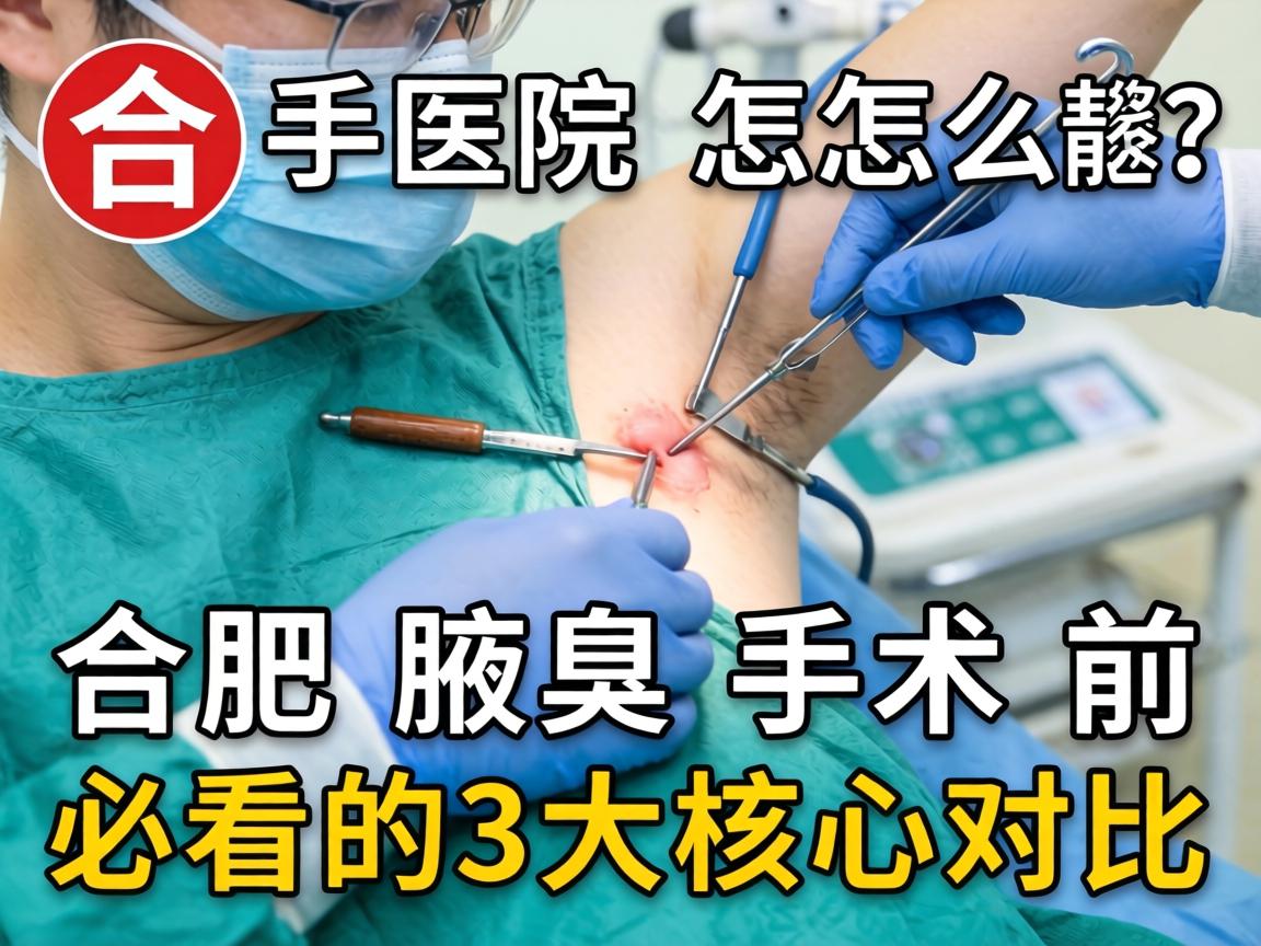合肥腋臭手术医院怎么选？合肥腋臭手术前必看的3大核心对比