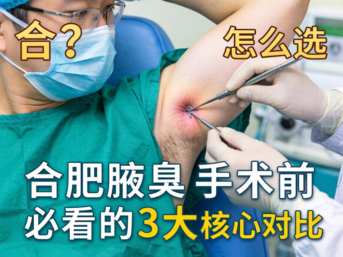 合肥腋臭手术医院怎么选？合肥腋臭手术前必看的3大核心对比
