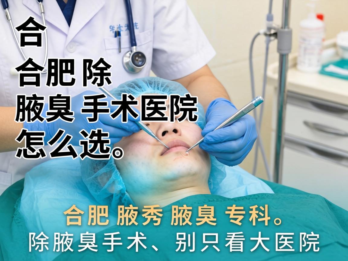 合肥除腋臭手术医院怎么选？合肥腋秀腋臭专科，除腋臭手术，别只看大医院