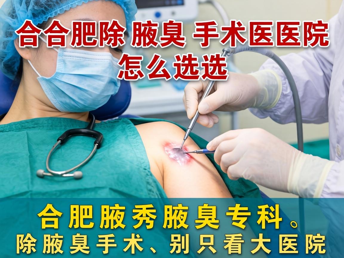 合肥除腋臭手术医院怎么选？合肥腋秀腋臭专科，除腋臭手术，别只看大医院