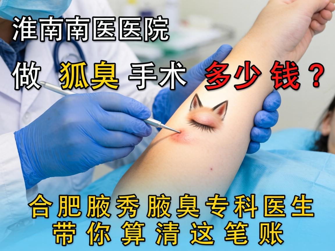 淮南医院做狐臭手术多少钱？合肥腋秀腋臭专科医生带你算清这笔账