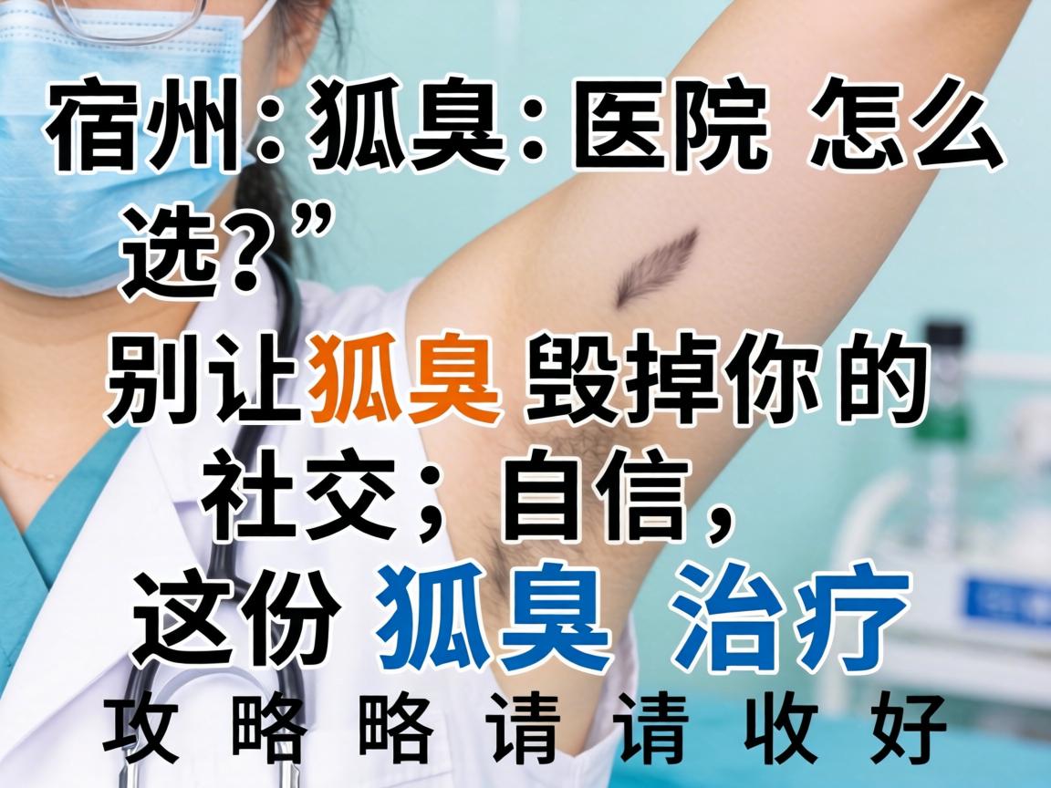 宿州狐臭医院怎么选？别让狐臭毁掉你的社交自信，这份狐臭治疗攻略请收好