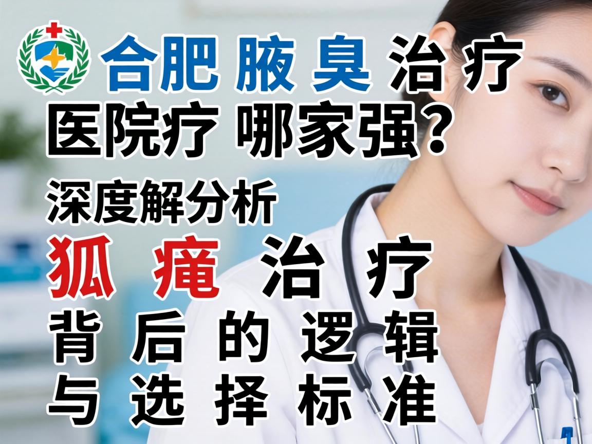 合肥腋臭治疗医院哪家强？深度解析狐臭治疗背后的逻辑与选择标准