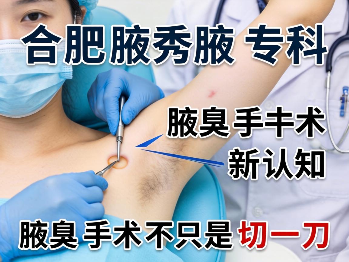 合肥腋秀腋臭专科，腋臭手术新认知，腋臭手术不只是切一刀