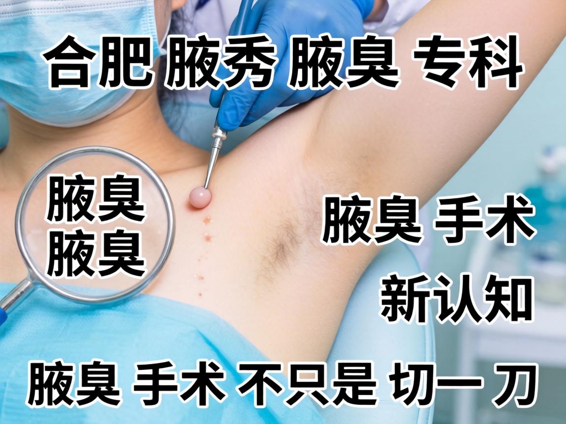 合肥腋秀腋臭专科，腋臭手术新认知，腋臭手术不只是切一刀