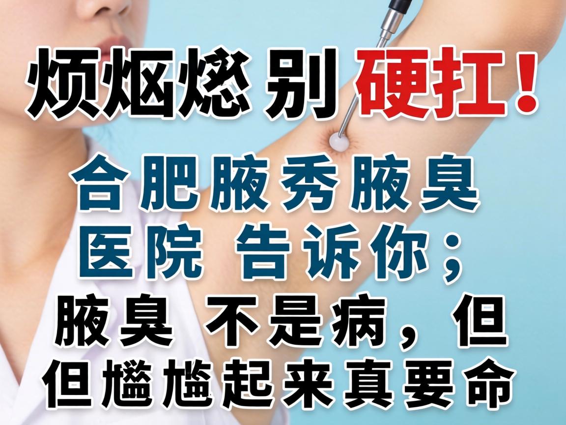 腋臭烦恼别硬扛！合肥腋秀腋臭医院告诉你，腋臭不是病，但尴尬起来真要命
