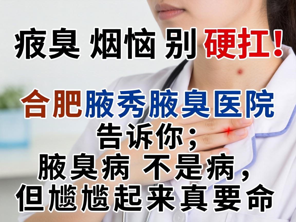 腋臭烦恼别硬扛！合肥腋秀腋臭医院告诉你，腋臭不是病，但尴尬起来真要命