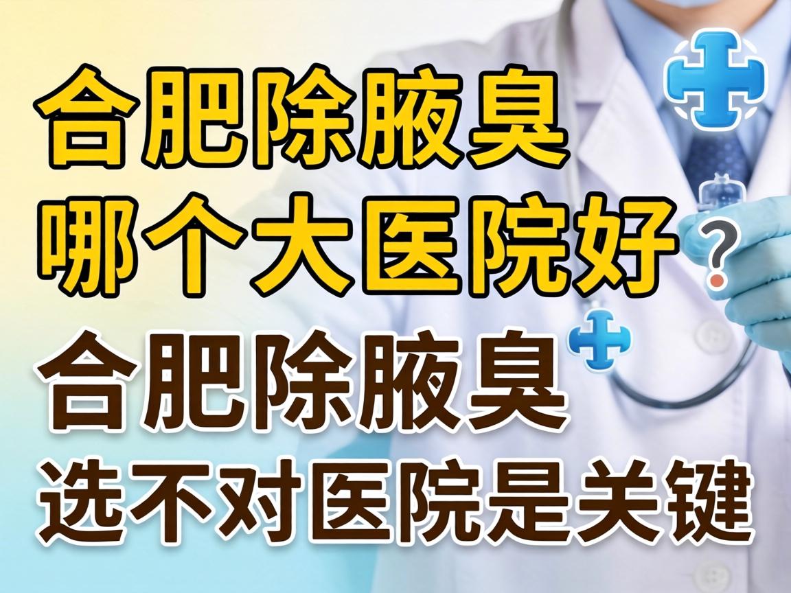 合肥除腋臭哪个大医院好？合肥除腋臭选对医院是关键
