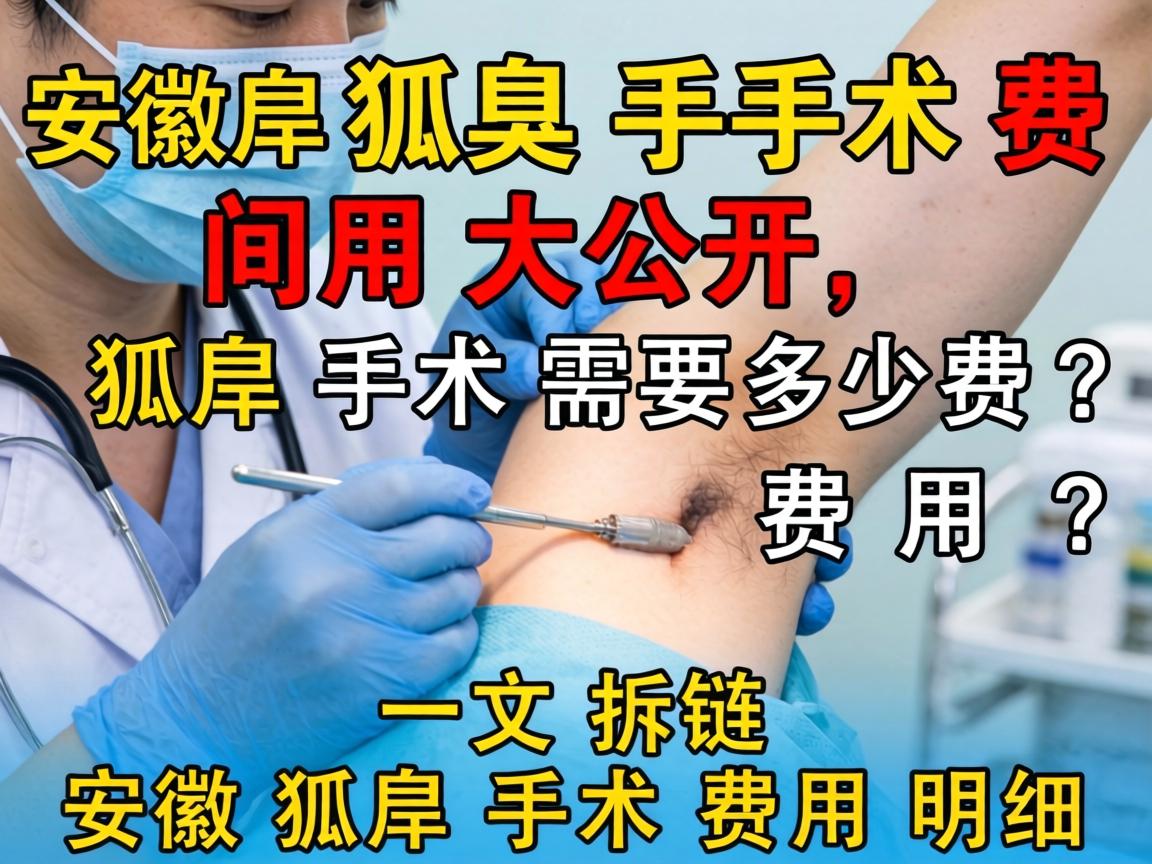 安徽狐臭手术费用大公开，狐臭手术需要多少费用？一文拆解安徽狐臭手术费用明细