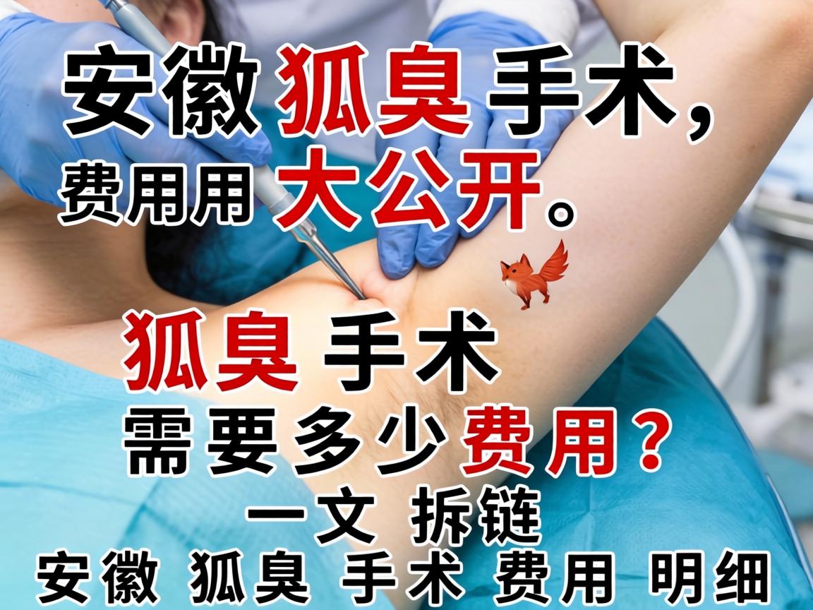 安徽狐臭手术费用大公开，狐臭手术需要多少费用？一文拆解安徽狐臭手术费用明细