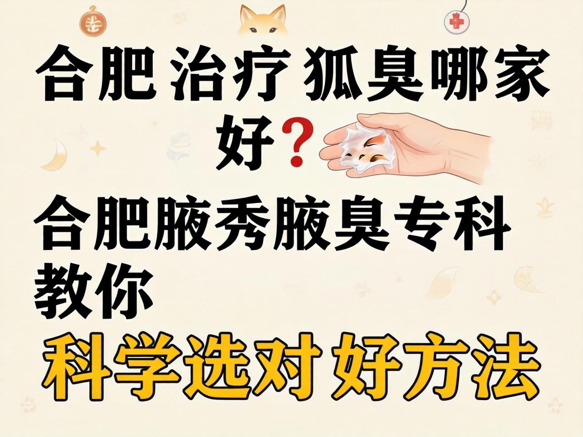 合肥治疗狐臭哪家好？合肥腋秀腋臭专科教你科学选对好方法