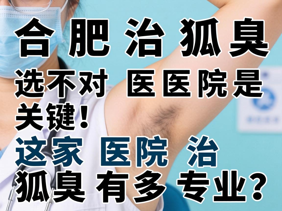 合肥治狐臭，选对医院是关键！这家医院治狐臭有多专业？