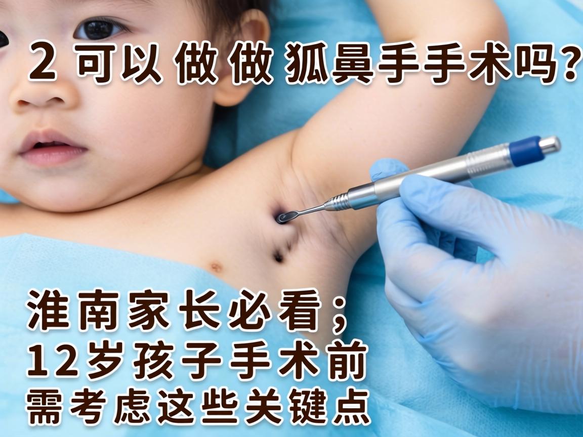 12岁可以做狐臭手术吗？淮南家长必看，12岁孩子手术前需考虑这些关键点