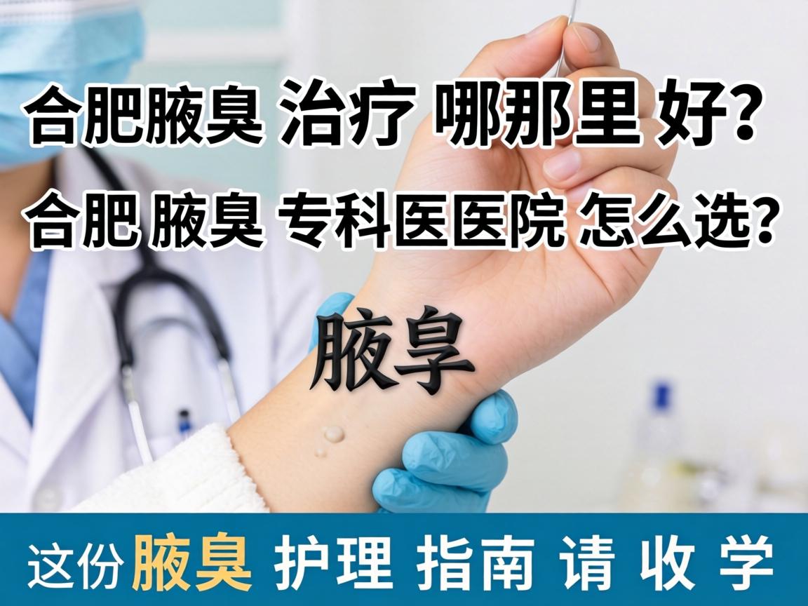 合肥腋臭治疗哪里好？合肥腋臭专科医院怎么选？这份腋臭护理指南请收好