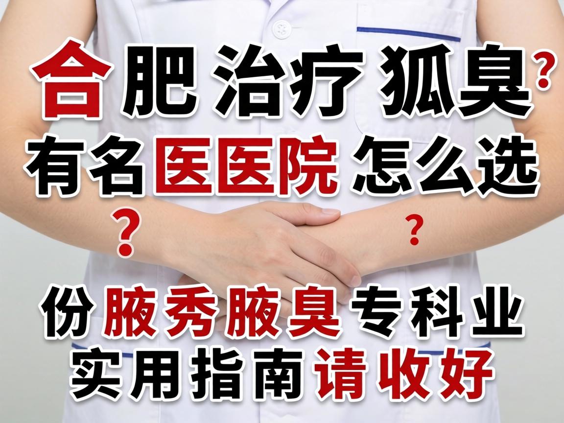 合肥治疗狐臭有名医院怎么选？这份腋秀腋臭专科的实用指南请收好