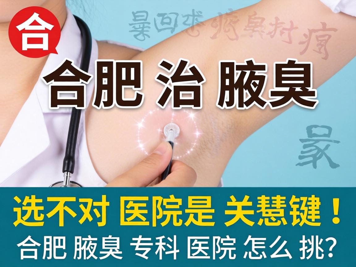 合肥治腋臭，选对医院是关键！合肥腋臭专科医院怎么挑？