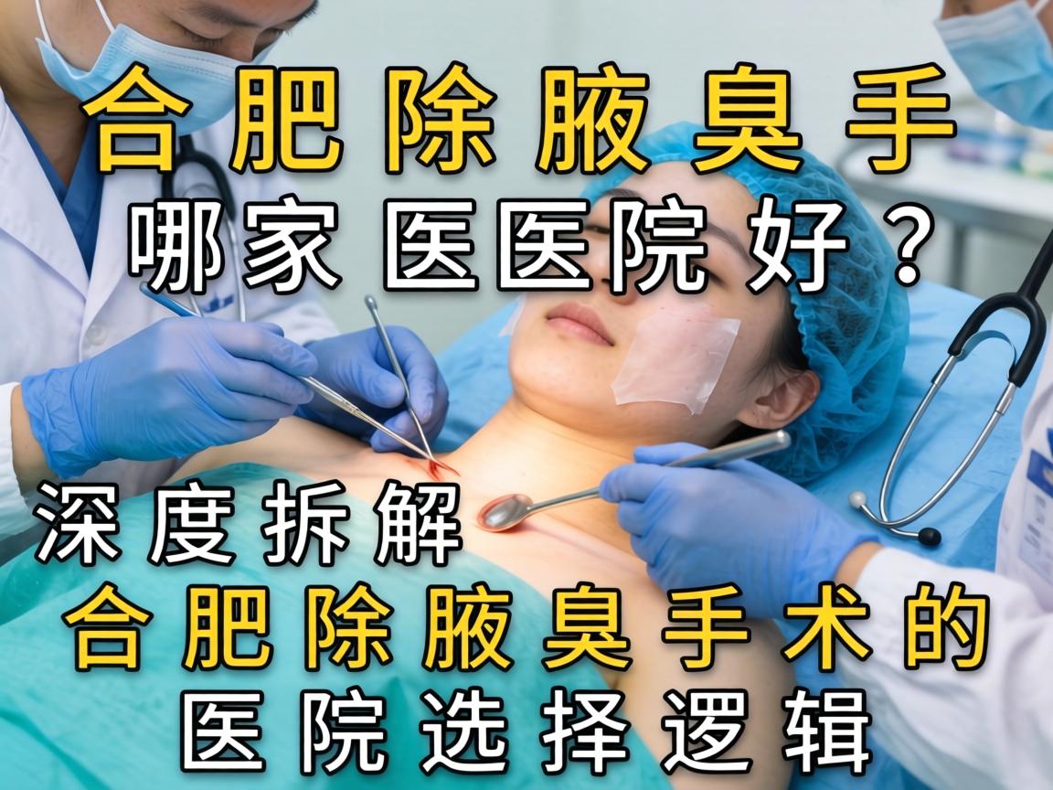 合肥除腋臭手术哪家医院好？深度拆解合肥除腋臭手术的医院选择逻辑