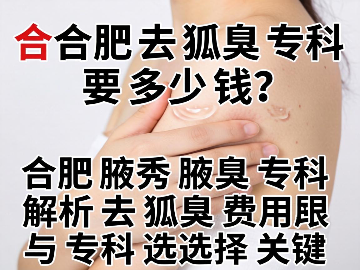 合肥去狐臭专科要多少钱？合肥腋秀腋臭专科解析去狐臭费用与专科选择关键