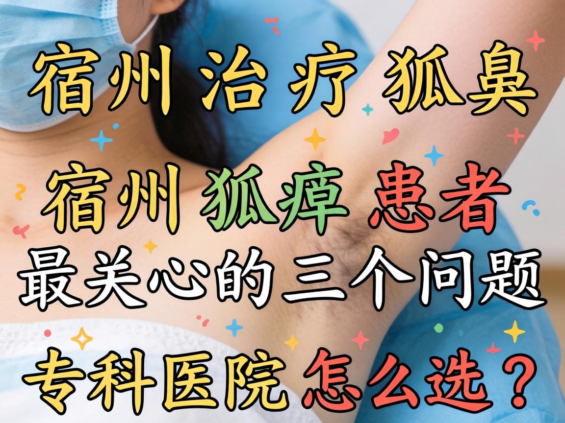 宿州治疗狐臭，宿州狐臭患者最关心的三个问题，专科医院怎么选？