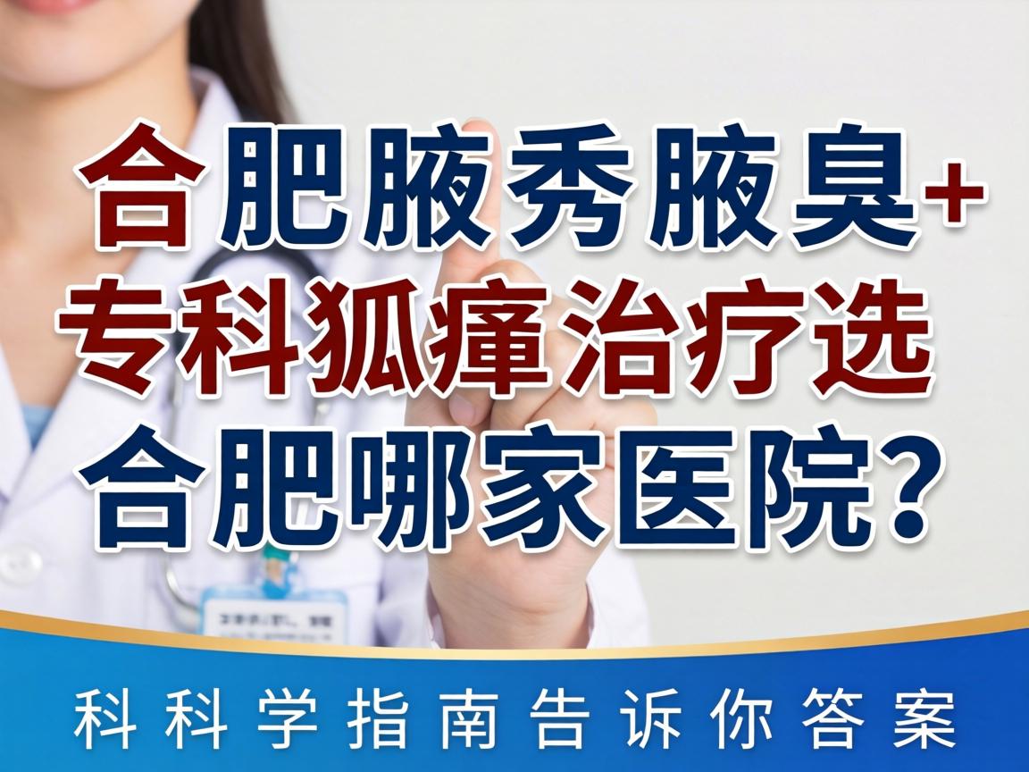 合肥腋秀腋臭专科，狐臭治疗选合肥哪家医院？这份科学指南告诉你答案
