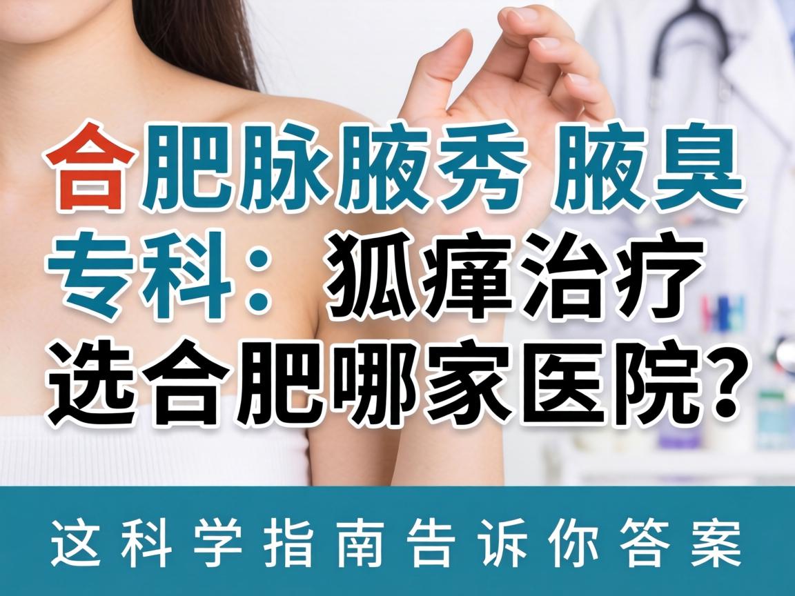 合肥腋秀腋臭专科，狐臭治疗选合肥哪家医院？这份科学指南告诉你答案