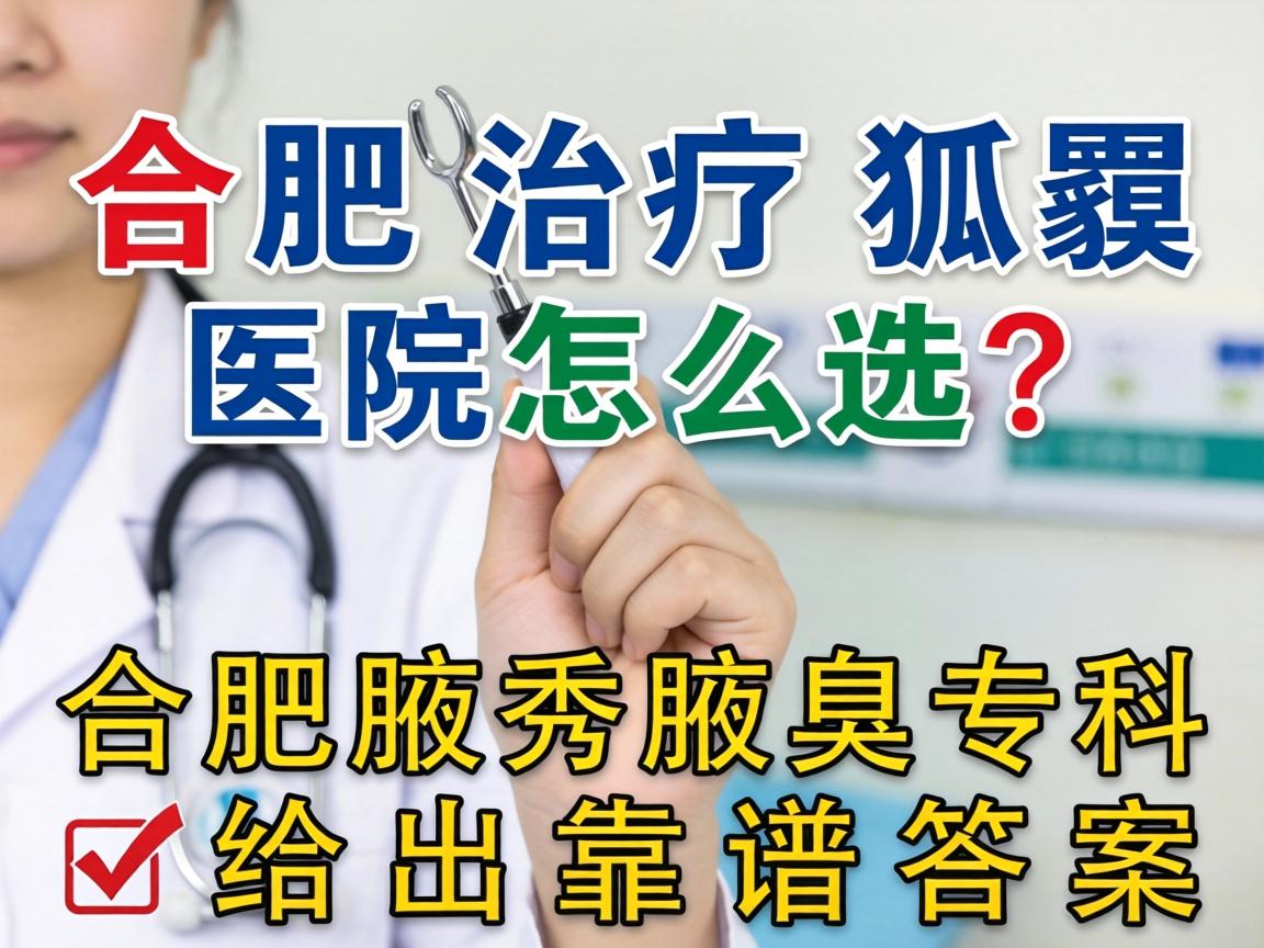 合肥治疗狐臭医院怎么选？合肥腋秀腋臭专科给出靠谱答案