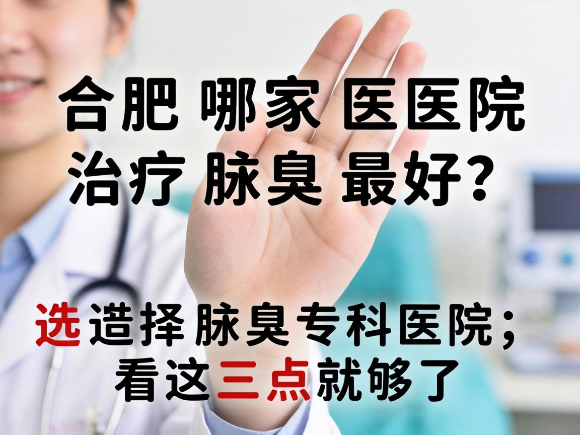 合肥哪家医院治疗腋臭最好？选择腋臭专科医院，看这三点就够了