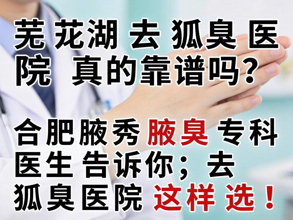 芜湖去狐臭医院真的靠谱吗？合肥腋秀腋臭专科医生告诉你，去狐臭医院这样选！