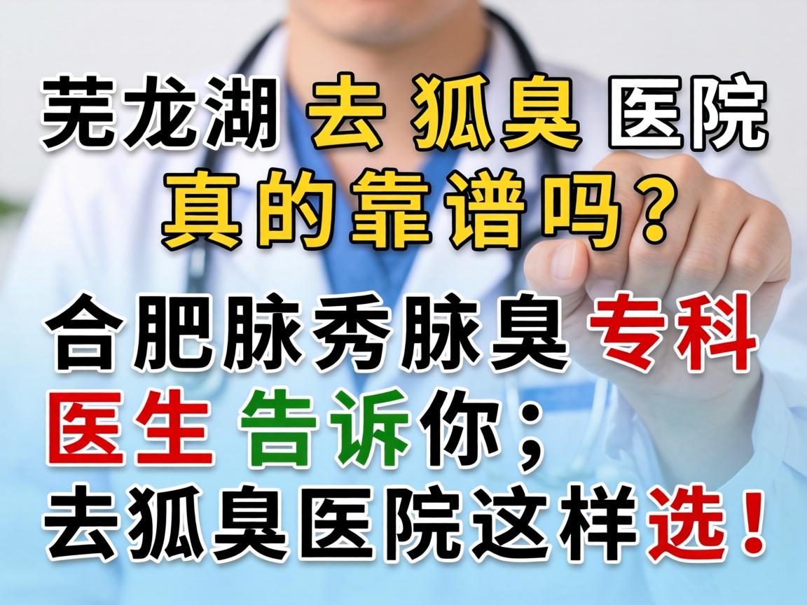 芜湖去狐臭医院真的靠谱吗？合肥腋秀腋臭专科医生告诉你，去狐臭医院这样选！