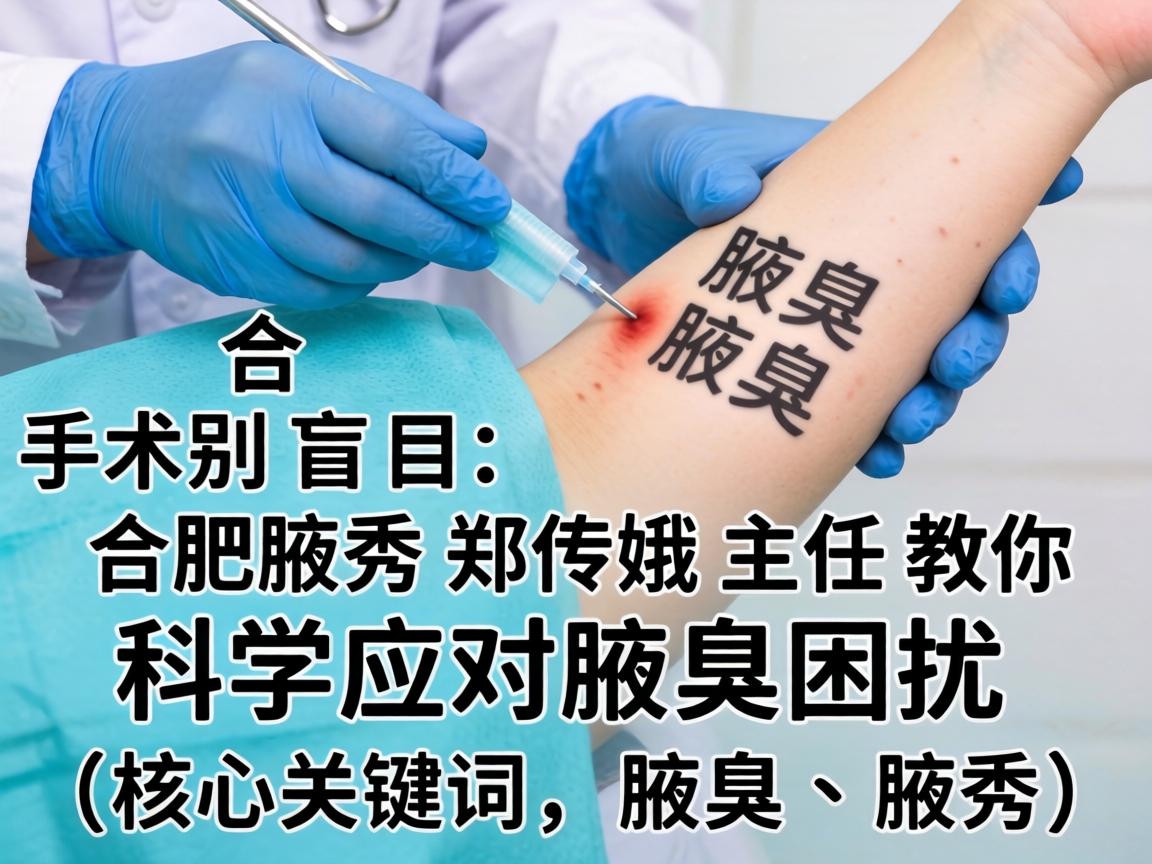 腋臭手术别盲目，合肥腋秀郑传娥主任教你科学应对腋臭困扰（核心关键词，腋臭、腋秀）