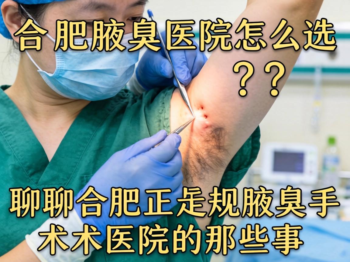合肥腋臭手术医院怎么选？聊聊合肥正规腋臭手术医院的那些事