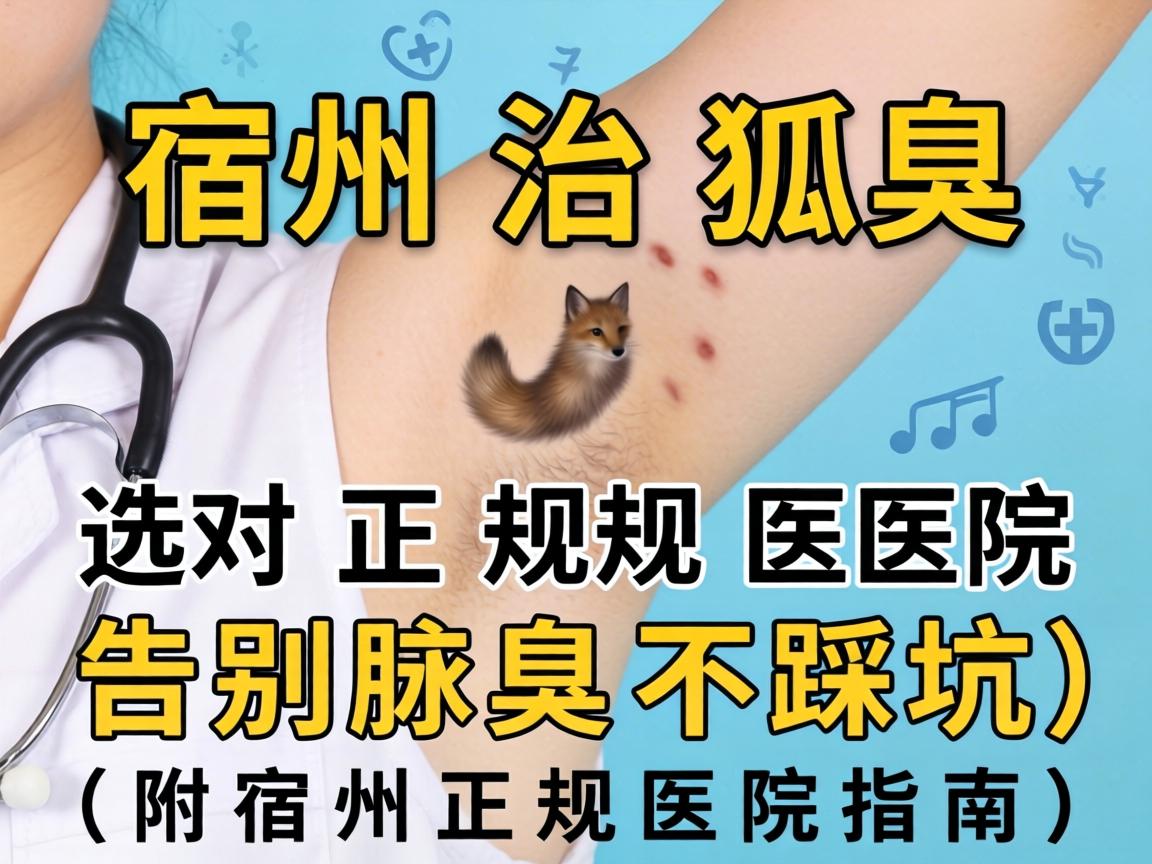 宿州治狐臭，选对正规医院，告别腋臭不踩坑（附宿州正规医院指南）