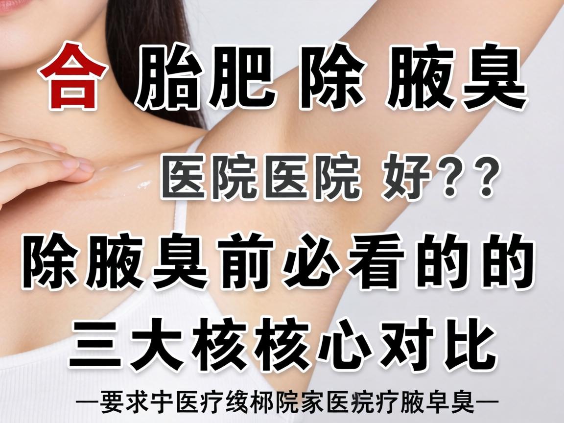 合肥除腋臭哪家医院好？除腋臭前必看的三大核心对比