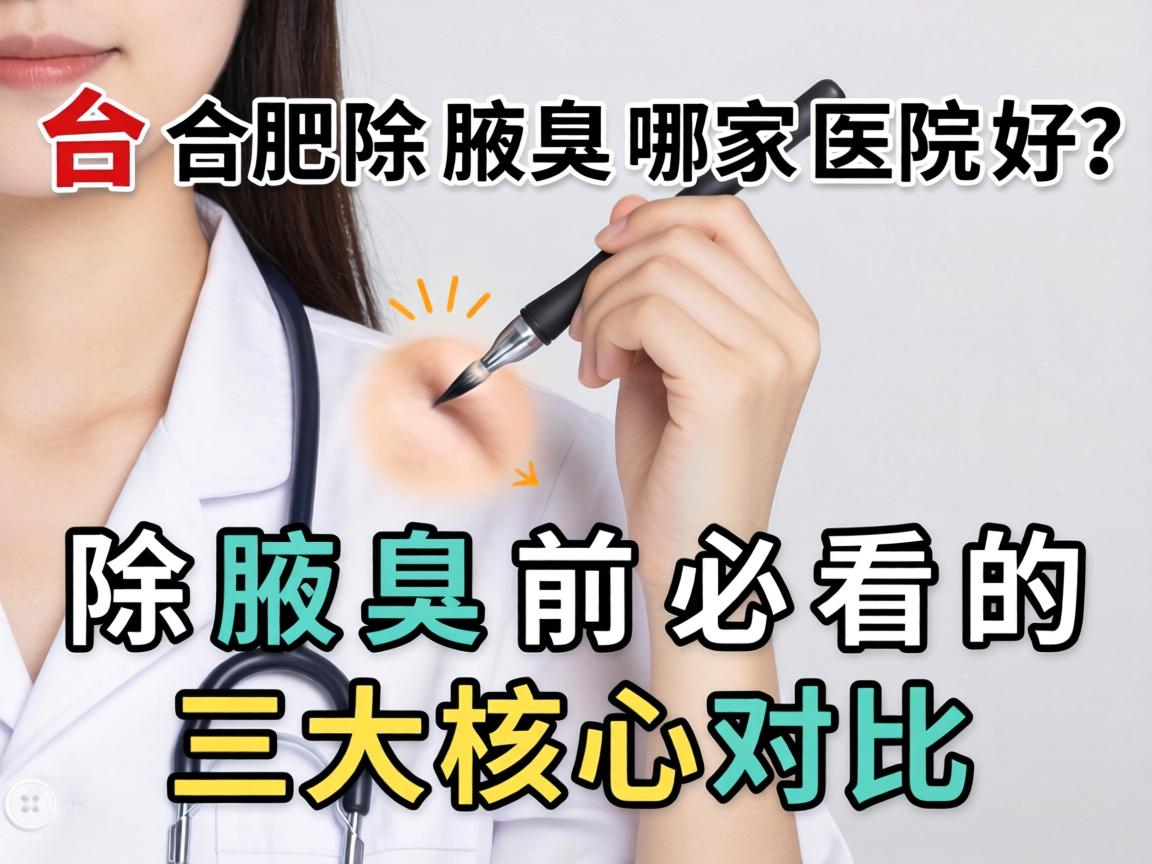 合肥除腋臭哪家医院好？除腋臭前必看的三大核心对比