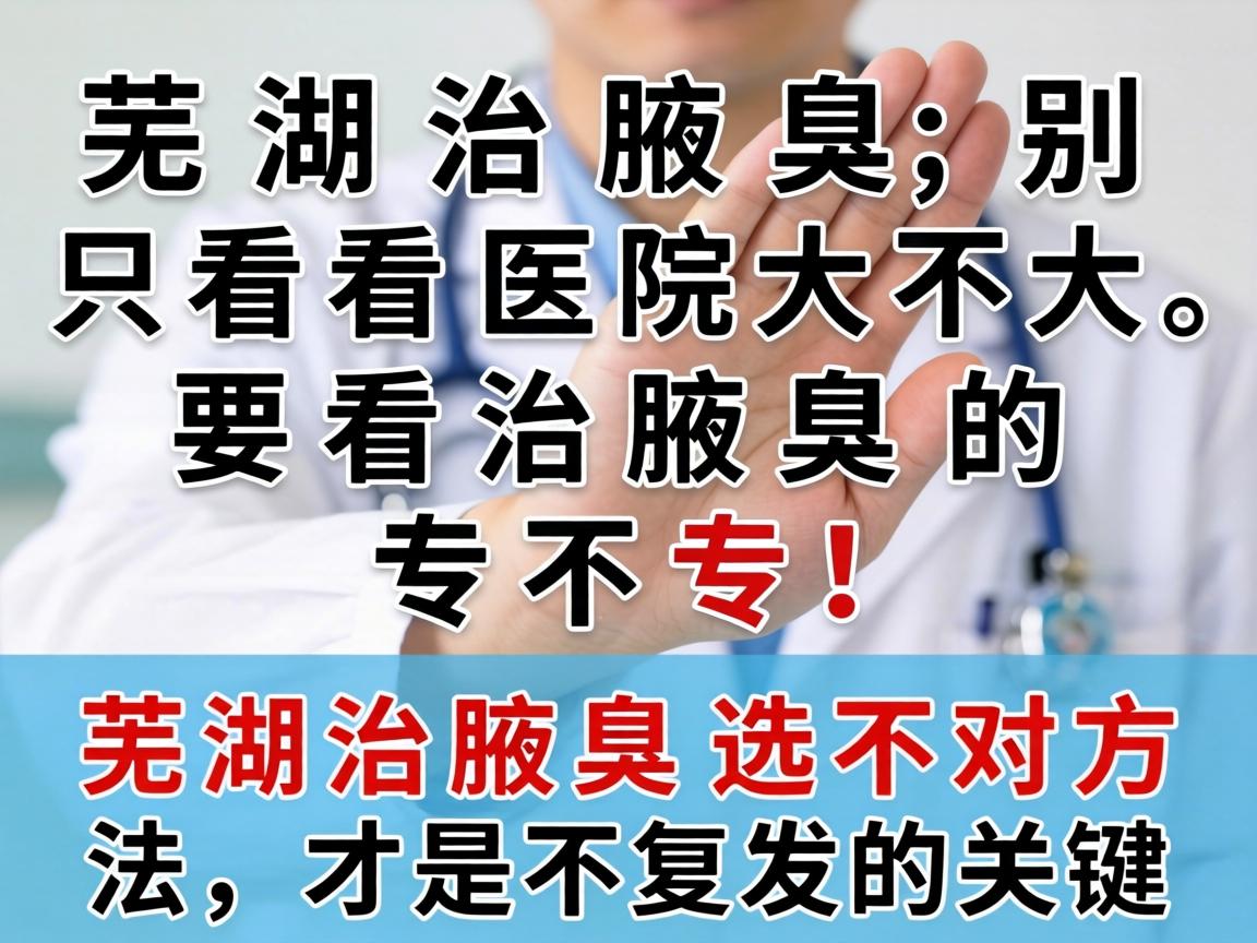 芜湖治腋臭，别只看医院大不大，要看治腋臭的专不专！芜湖治腋臭选对方法，才是不复发的关键