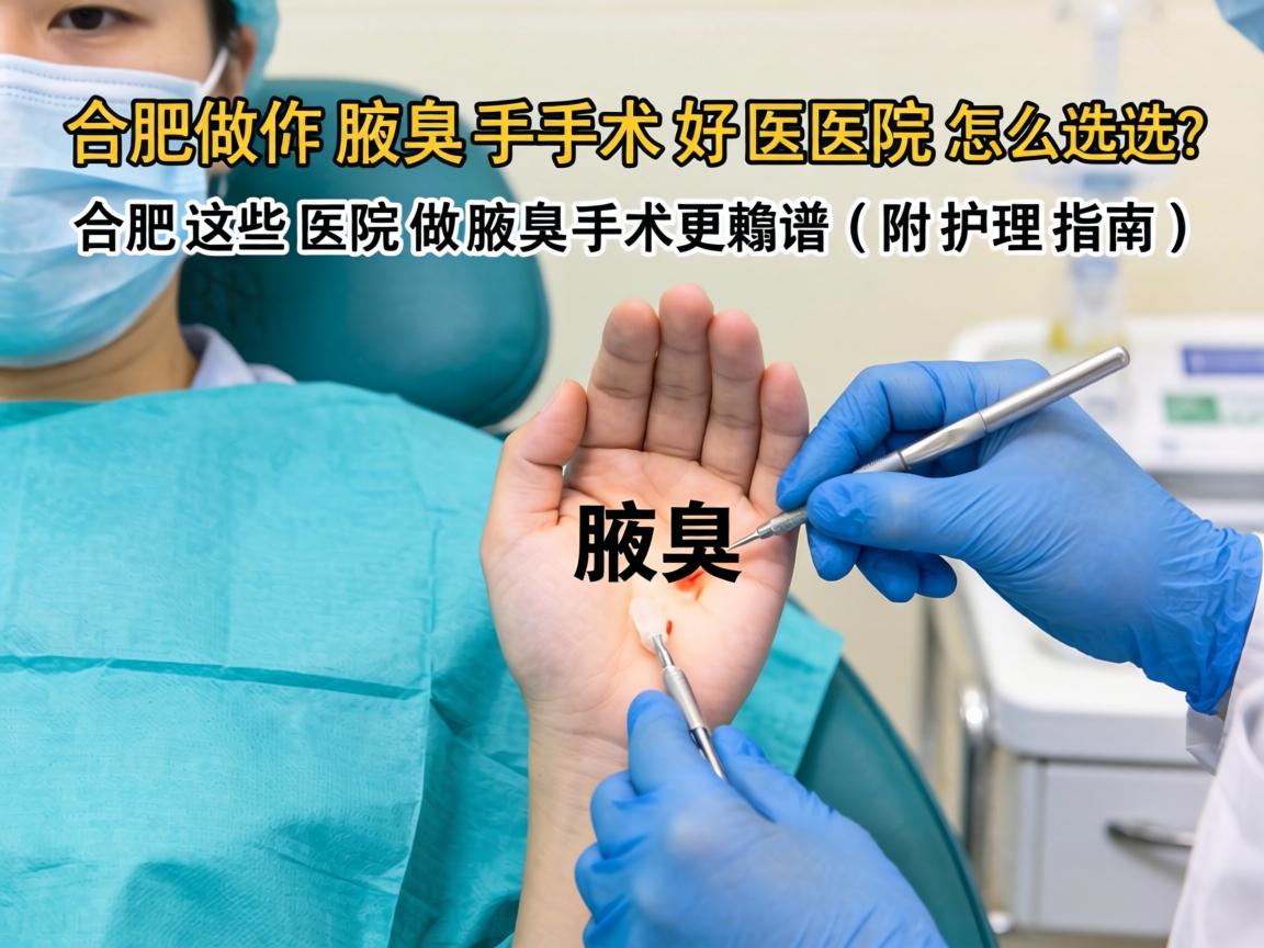 合肥做腋臭手术好医院怎么选？合肥这些医院做腋臭手术更靠谱（附护理指南）