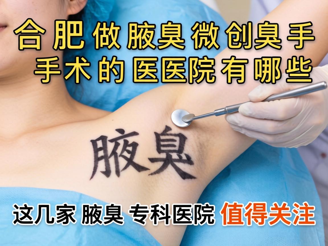合肥做腋臭微创手术的医院有哪些？这几家腋臭专科医院值得关注