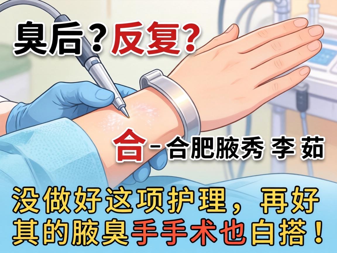 腋臭术后反复？合肥腋秀李茹，没做好这项护理，再好的腋臭手术也白搭！