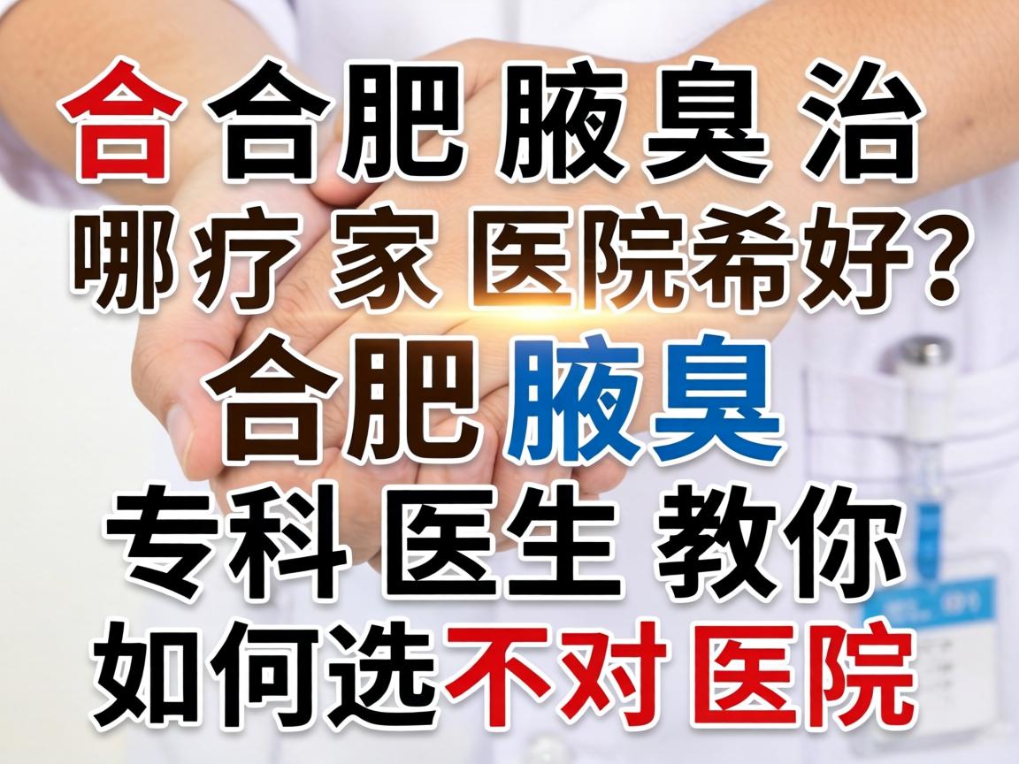 合肥腋臭治疗哪家医院好？合肥腋臭专科医生教你如何选对医院