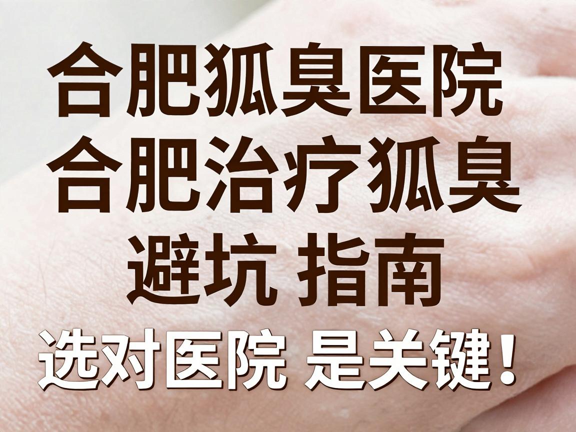 合肥治疗狐臭，选对医院是关键！合肥狐臭医院避坑指南