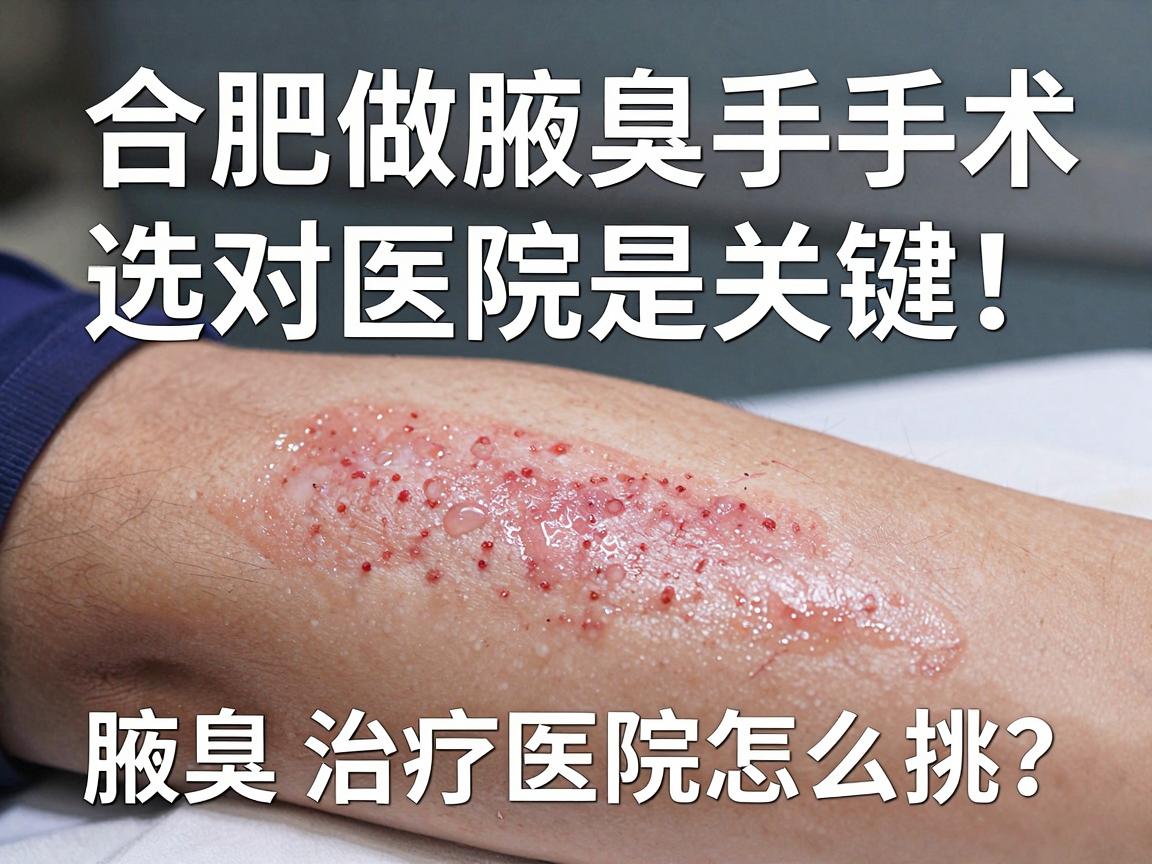 合肥做腋臭手术，选对医院是关键！腋臭治疗医院怎么挑？
